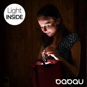 Cartera Mochila Iluminación Integrada BABAU Boogie S - Silvertex Rubin (Rojo)